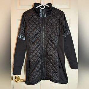 Athleta Rock springs CYA Quilted Puffer Jacket Women's M Black Full Zip
